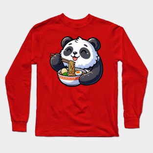 Panda Loves Ramen Long Sleeve T-Shirt